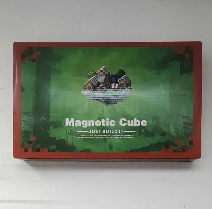 Магнітний конструктор Майнкрафт Minecraft магнітні кубики 128 блоків