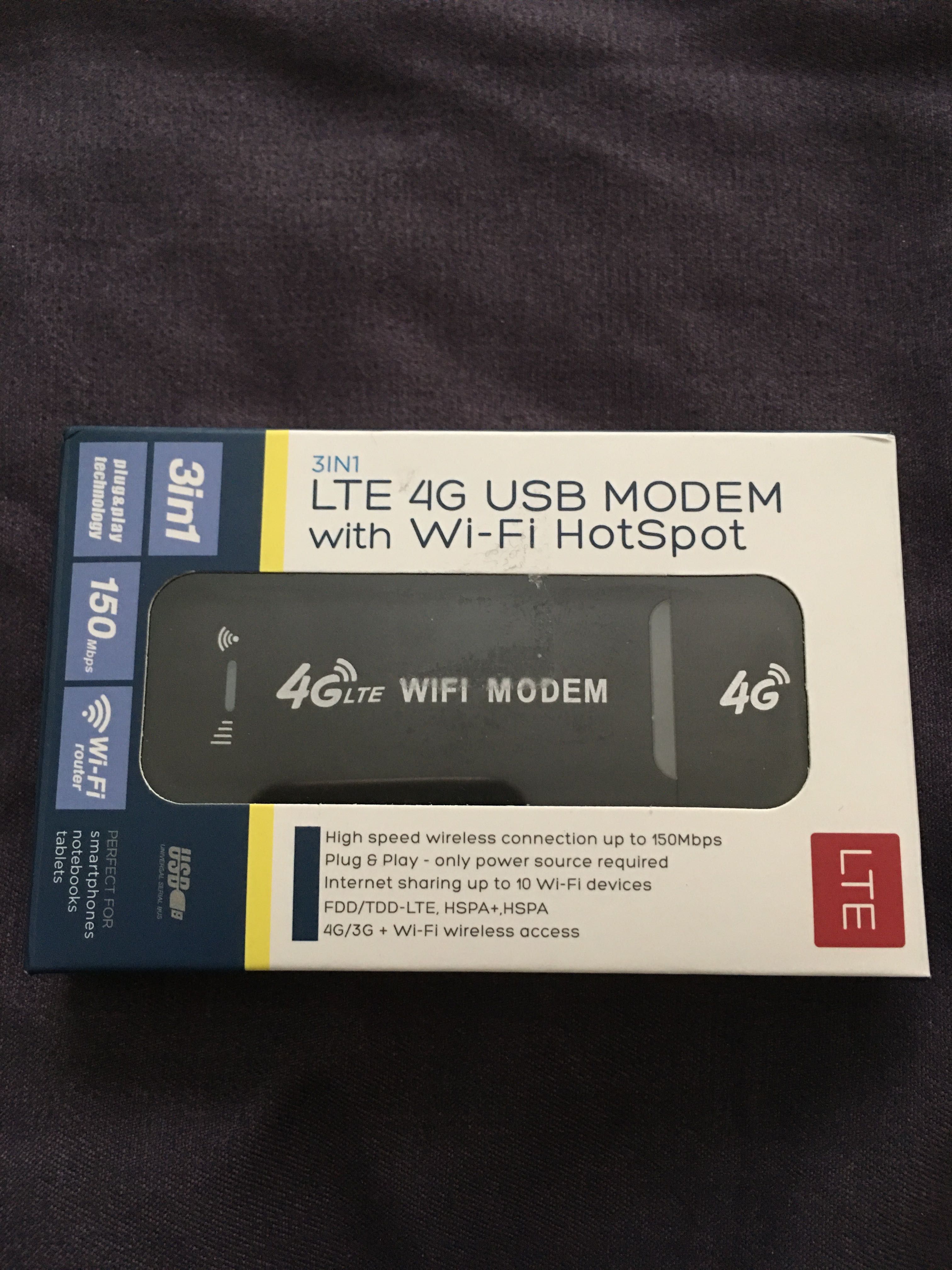 4G модем USB c WiFi роутером LTE для ноутбуків та ПК, Windows 10.