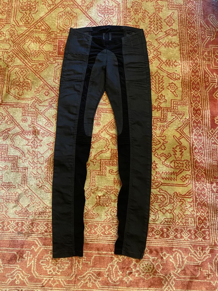 Czarne spodnie slim fit legginsy made in italy Rick Owens