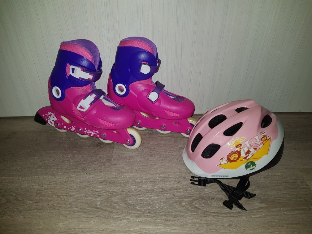 Rolki Oxelo rozm. 32-34 wkładka 20-21,5 cm GRATIS kask