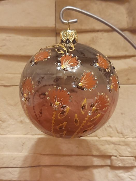 Szklane ręcznie malowane bombki