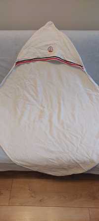 Ręcznik z kapturem dla noworodka/niemowlaka styl marynarski
