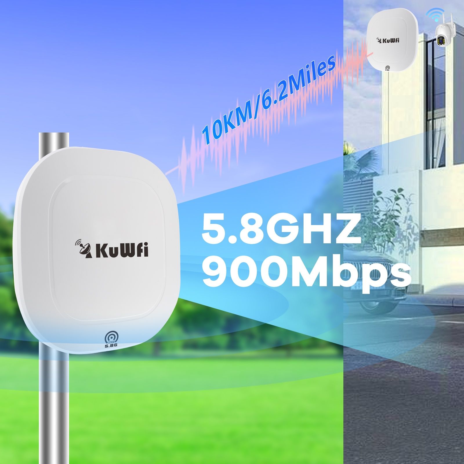 KuWFi N650 5.8G WiFi 900Мбит Беспроводной Маршрутизатор / Мост /Роутер