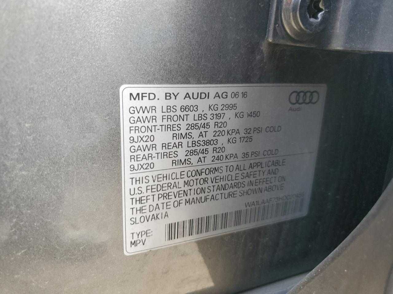 Audi Q7 Premium Plus 2017