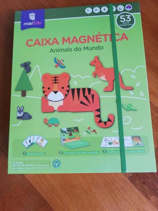 Brinquedo - Caixa magnética - Animais do mundo