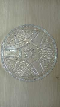 Talerzyk kryształ ozdobny gruby średnica 16cm