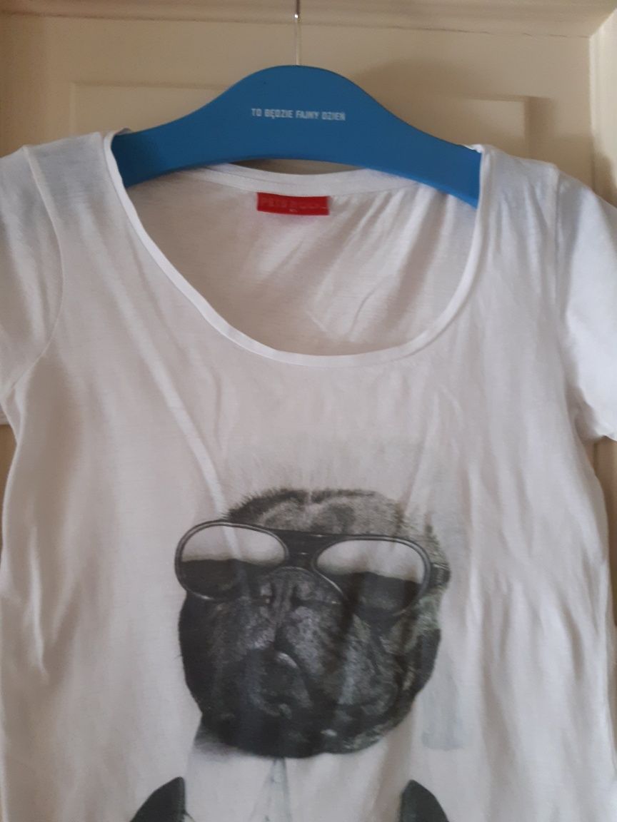 Pets Rock stylowy t - shirt print Karl Lagerfeld pets r XS/S