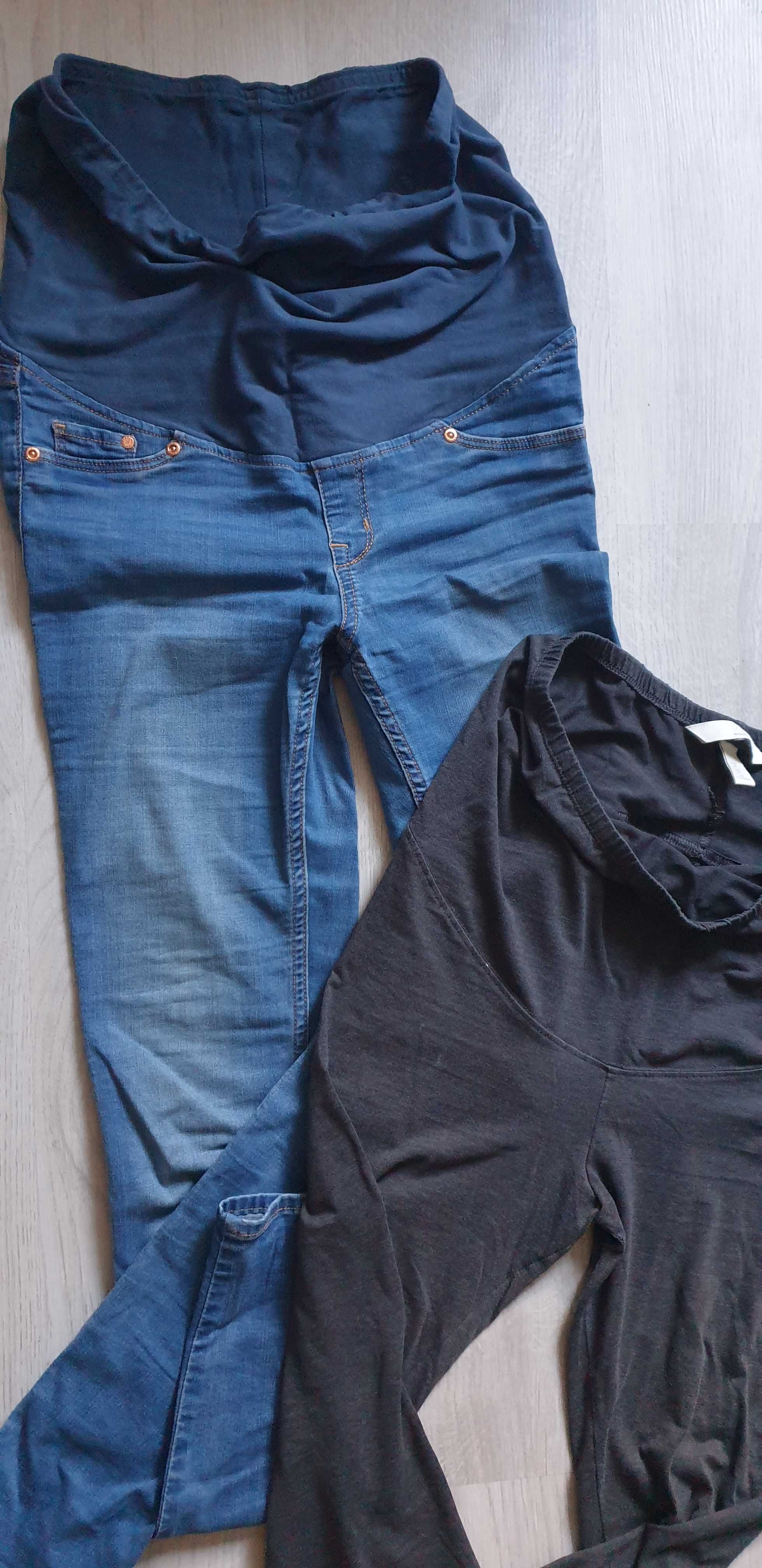 H&M mama jeansy i legginsy ciążowe 38
