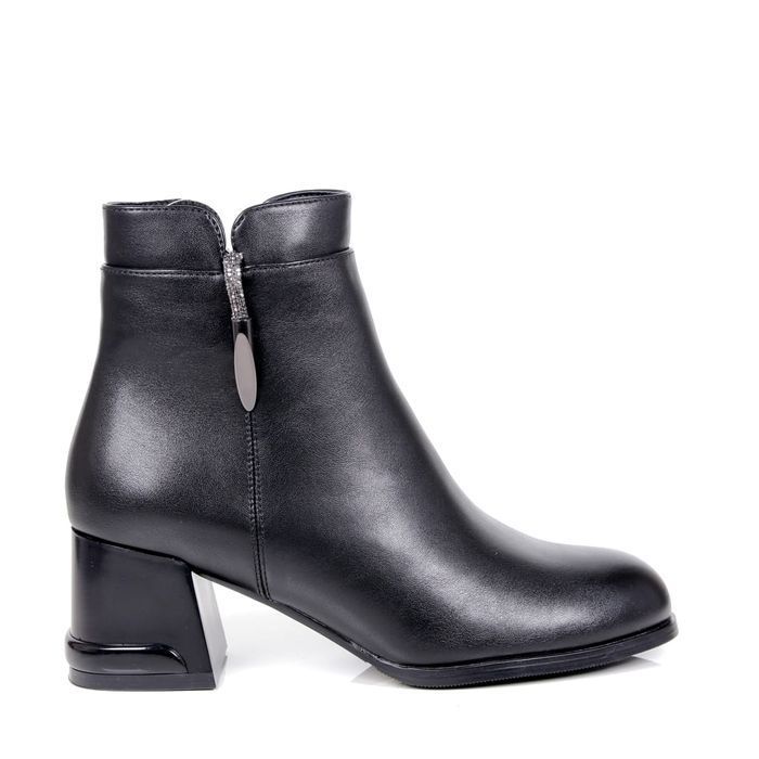 iButy Damskie Botki na Obcasie Klocku Potocki 12291 Czarne r37