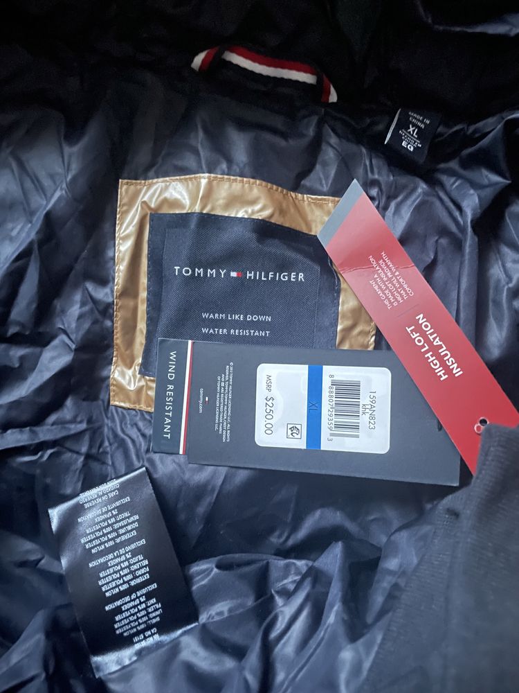 XL 50 XXL 52 Tommy Hilfiger пуховик куртка зимова зимняя хл ххл парка