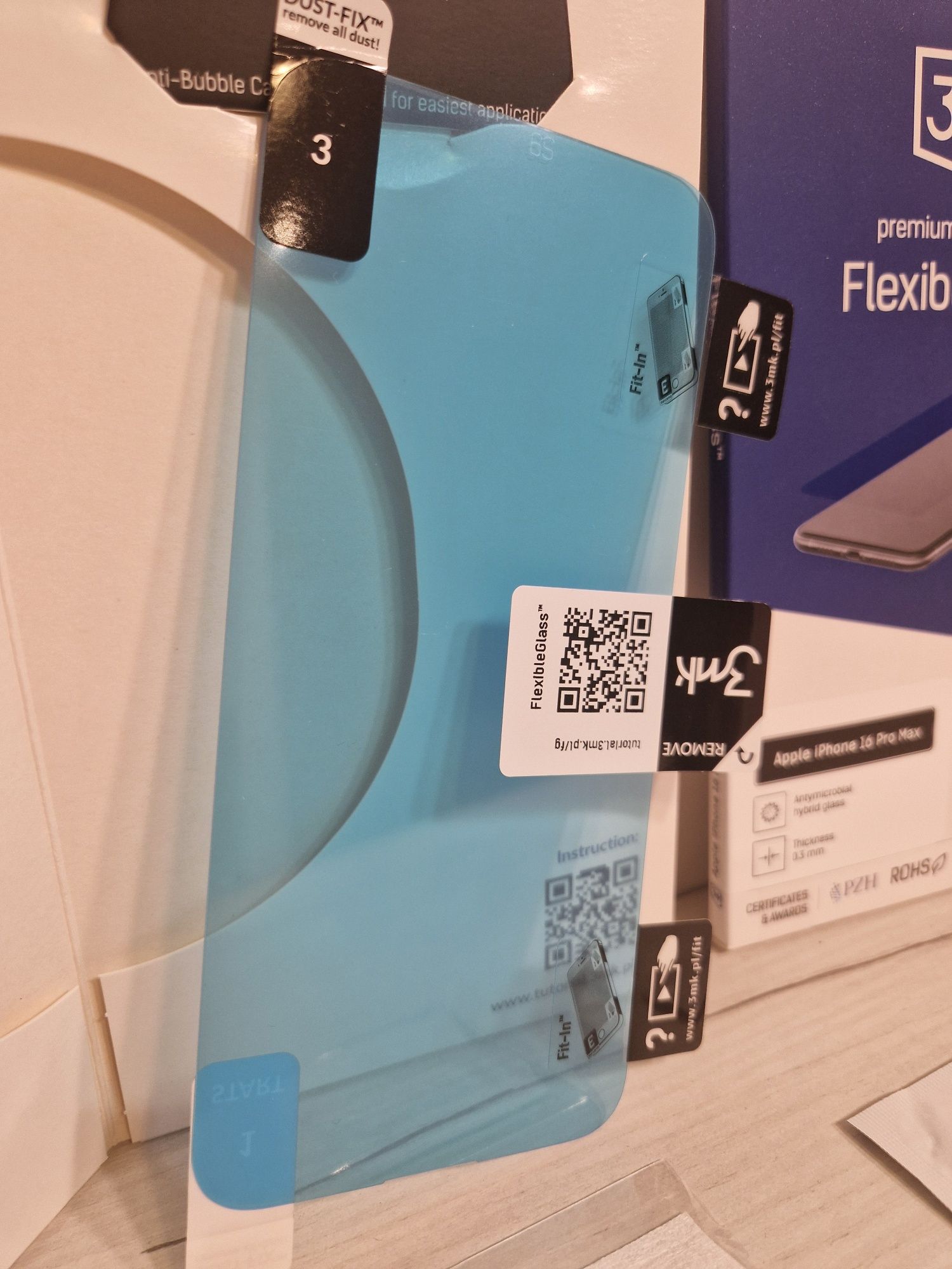 Hartowane szkło hybrydowe 3MK FlexibleGlass do Iphone 16 Pro Max