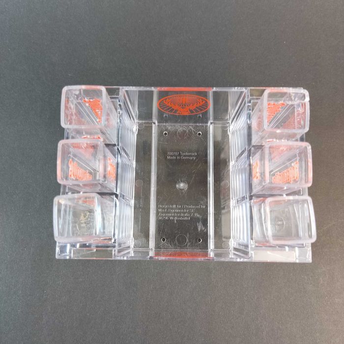 Unikatowa podstawka + 6 sztuk kieliszków Jagermeister