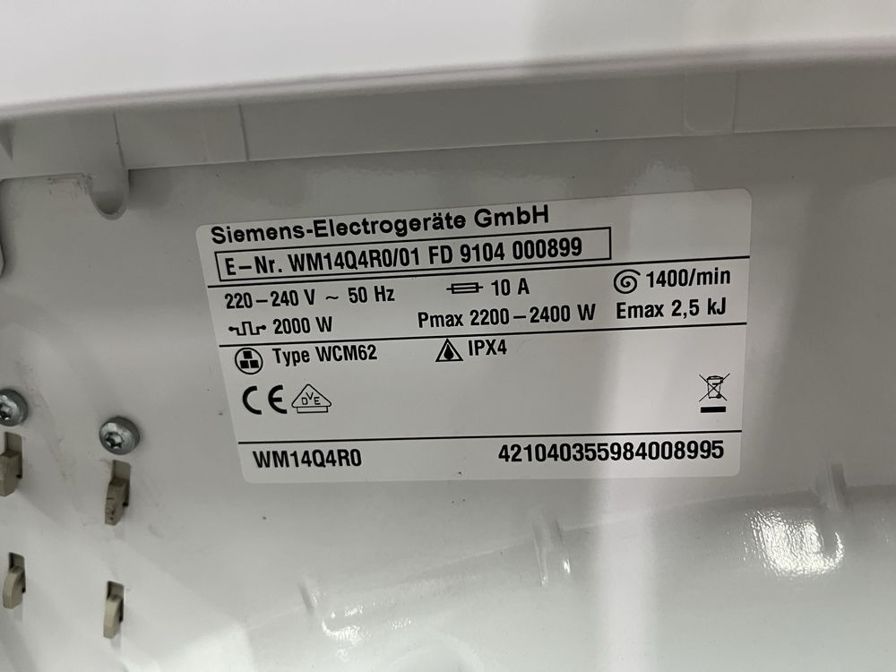 Pralka SIEMENS 1400ob 8kg A++ |12msc |BD stan |Dowóz