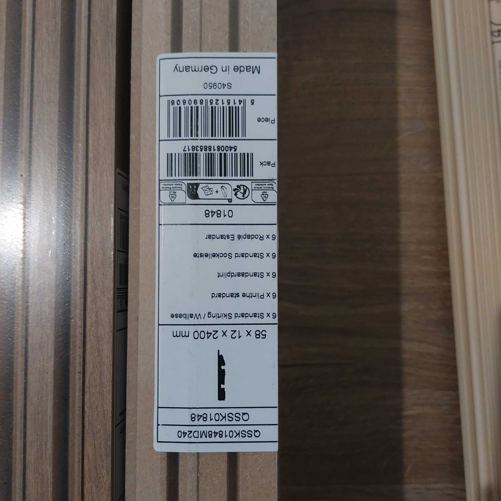 Listwa przypodłogowa mdf 2400x58x12 1848 klasyczna quick-step 35 szt