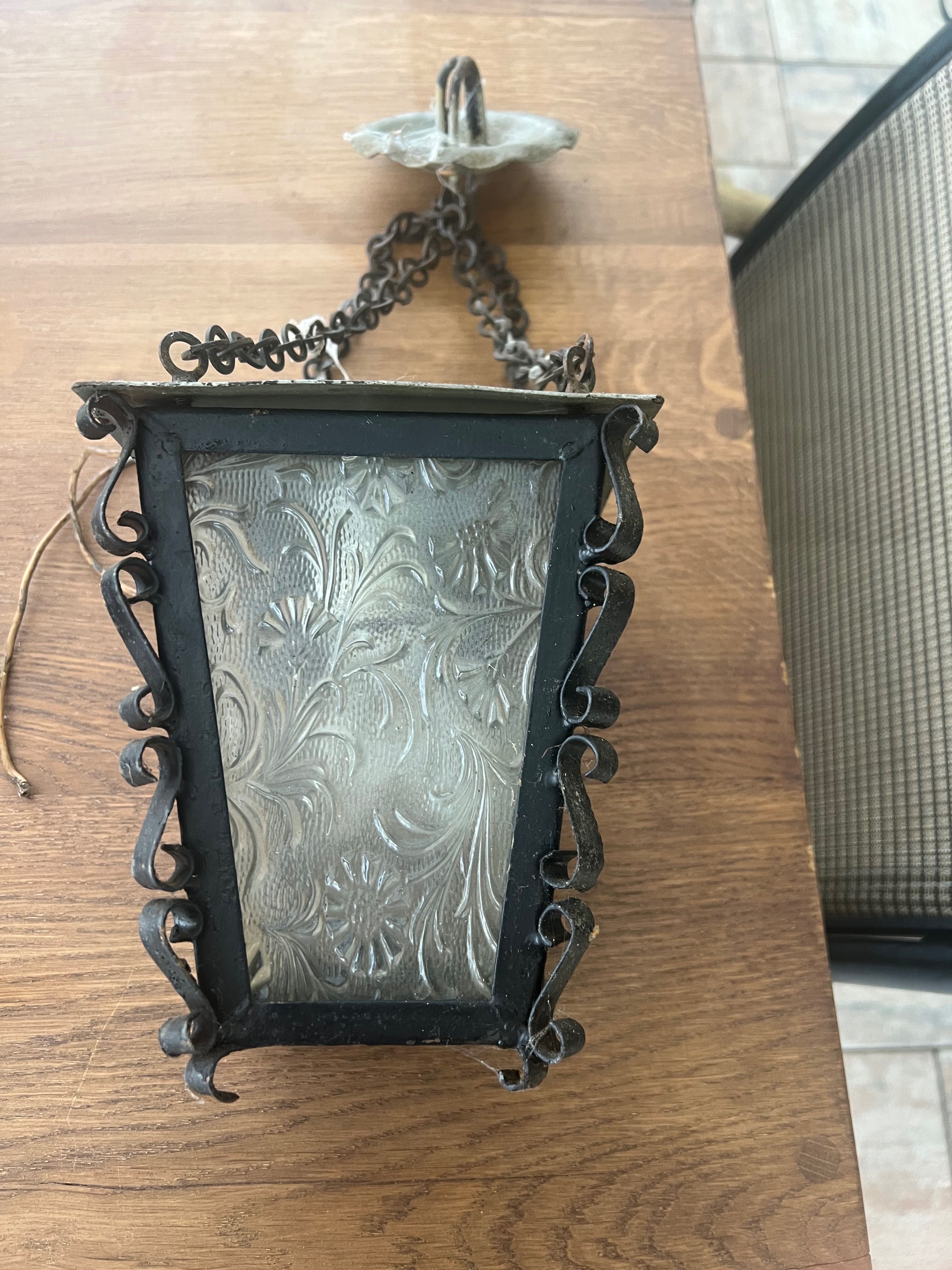 Lampa na zewnątrz ręcznie kuta antyk