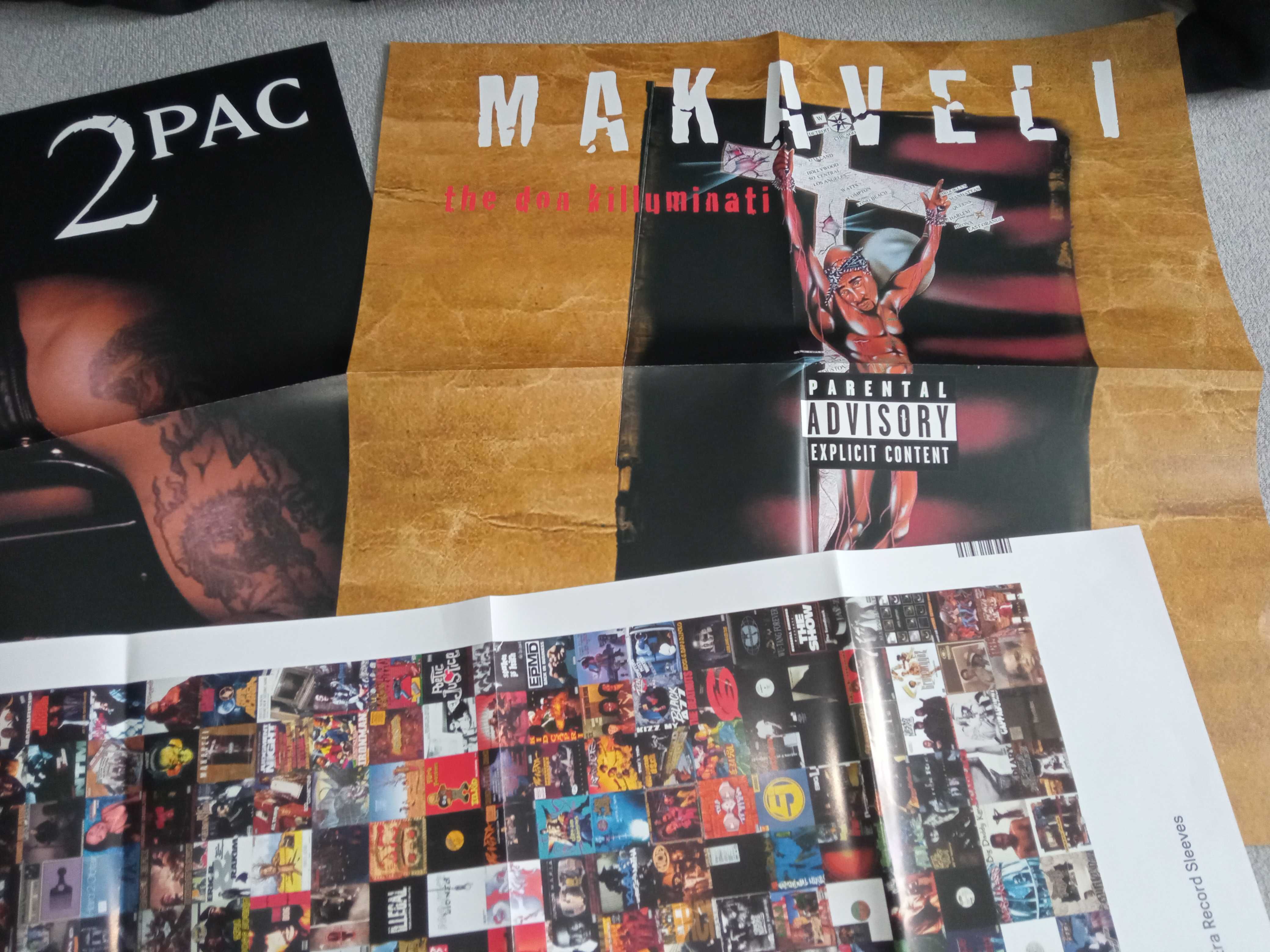 2pac all eyez on me / makaveli postery plakaty 60x60 + classic rap lp