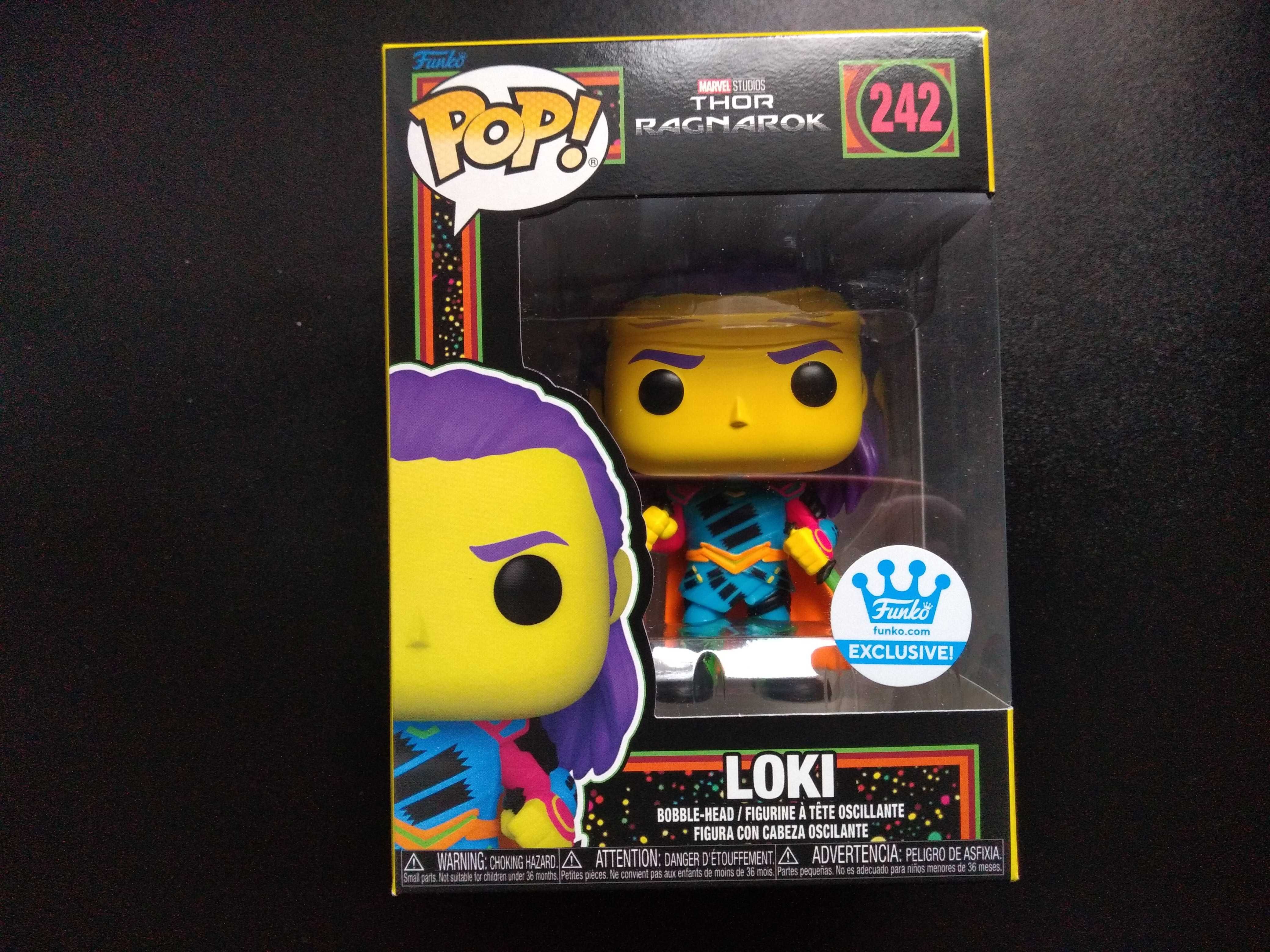 Funko POP  Loki Blacklight (242) - Marvel Thor Ragnarok + Protector