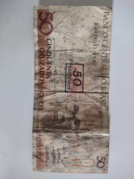 Nota 50 cruzeiros brasil