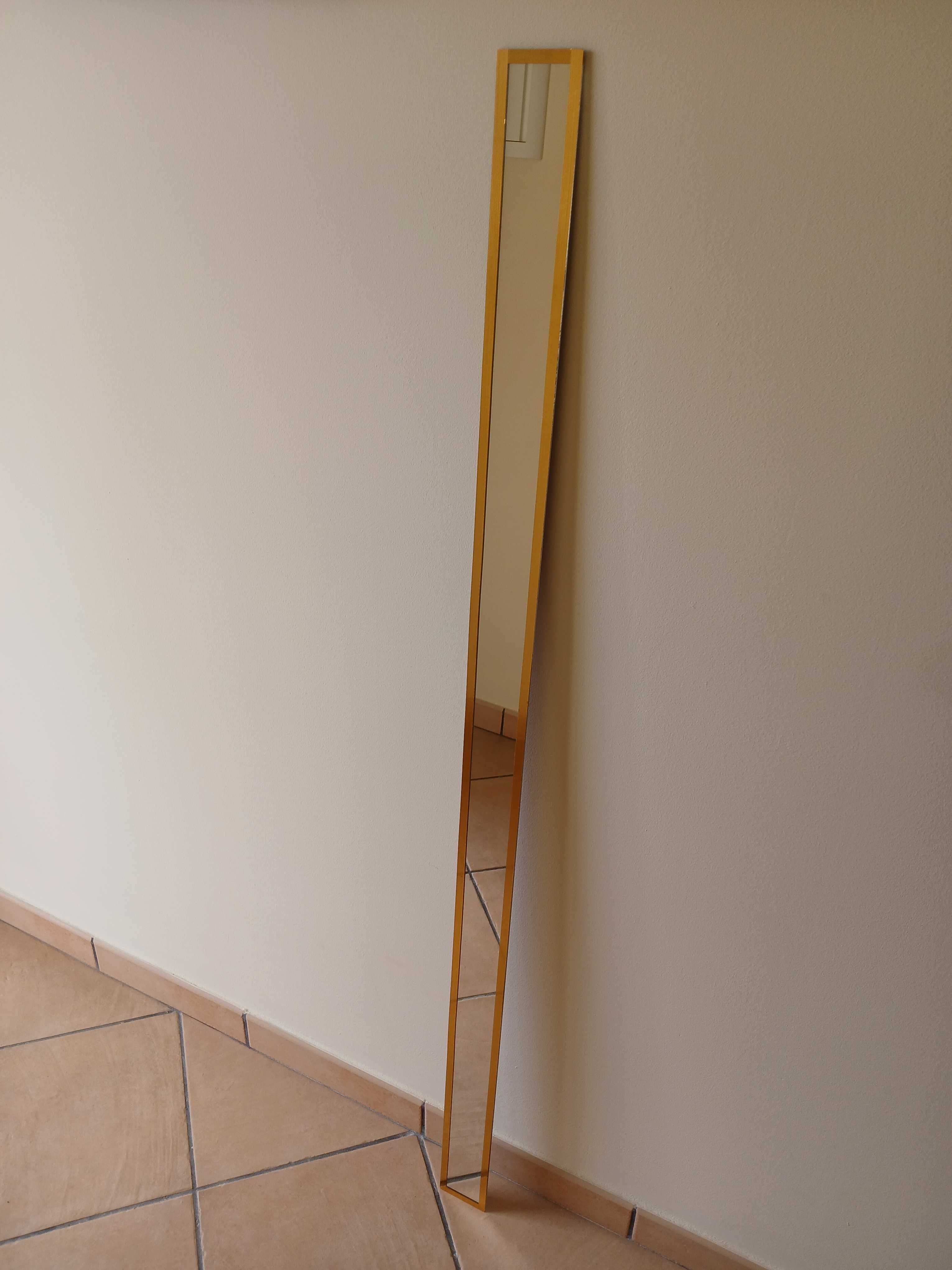 Espelho Comprido Antigo Mirror 145x7cm Moldura Dourada
