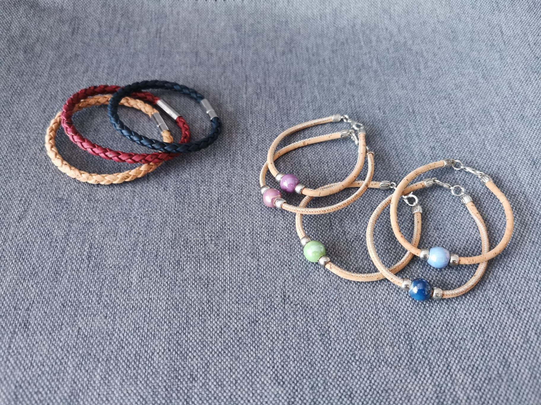 Pulseiras em cortiça