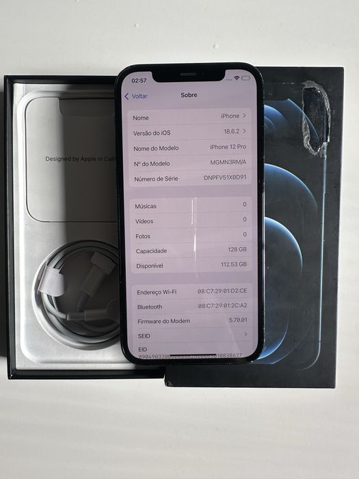 Iphone 12 pro, 128g, com caixa e peças originais