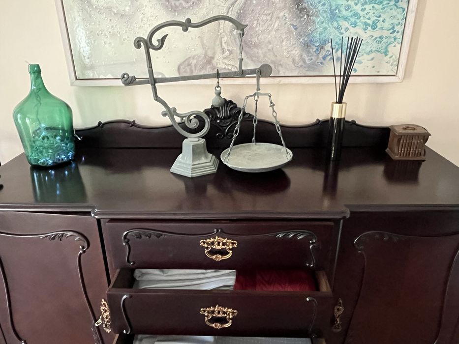Mobília de casa de jantar em mogno