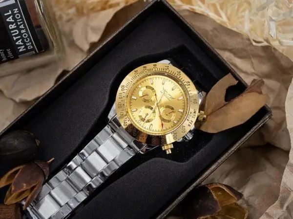 ХИТ 2025! Стильные мужские часы Jaragar Luxury Reloj Hombre Gold !