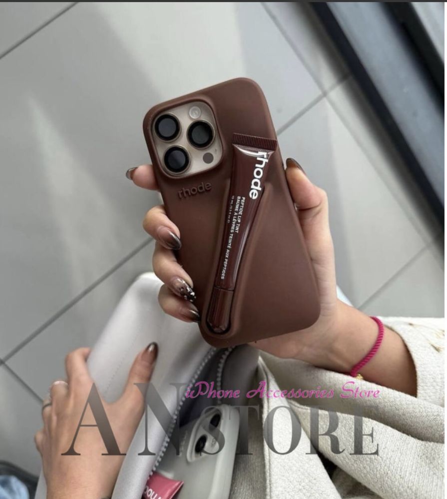 Чехол rhode espresso,ribbon,сірий з блиском на iPhone 11,11pro,12та ін
