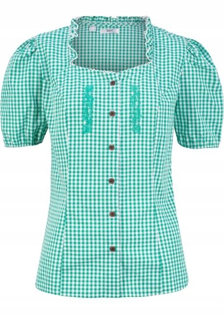 B.P.C bluzka w stylu ludowym w kratę r.38