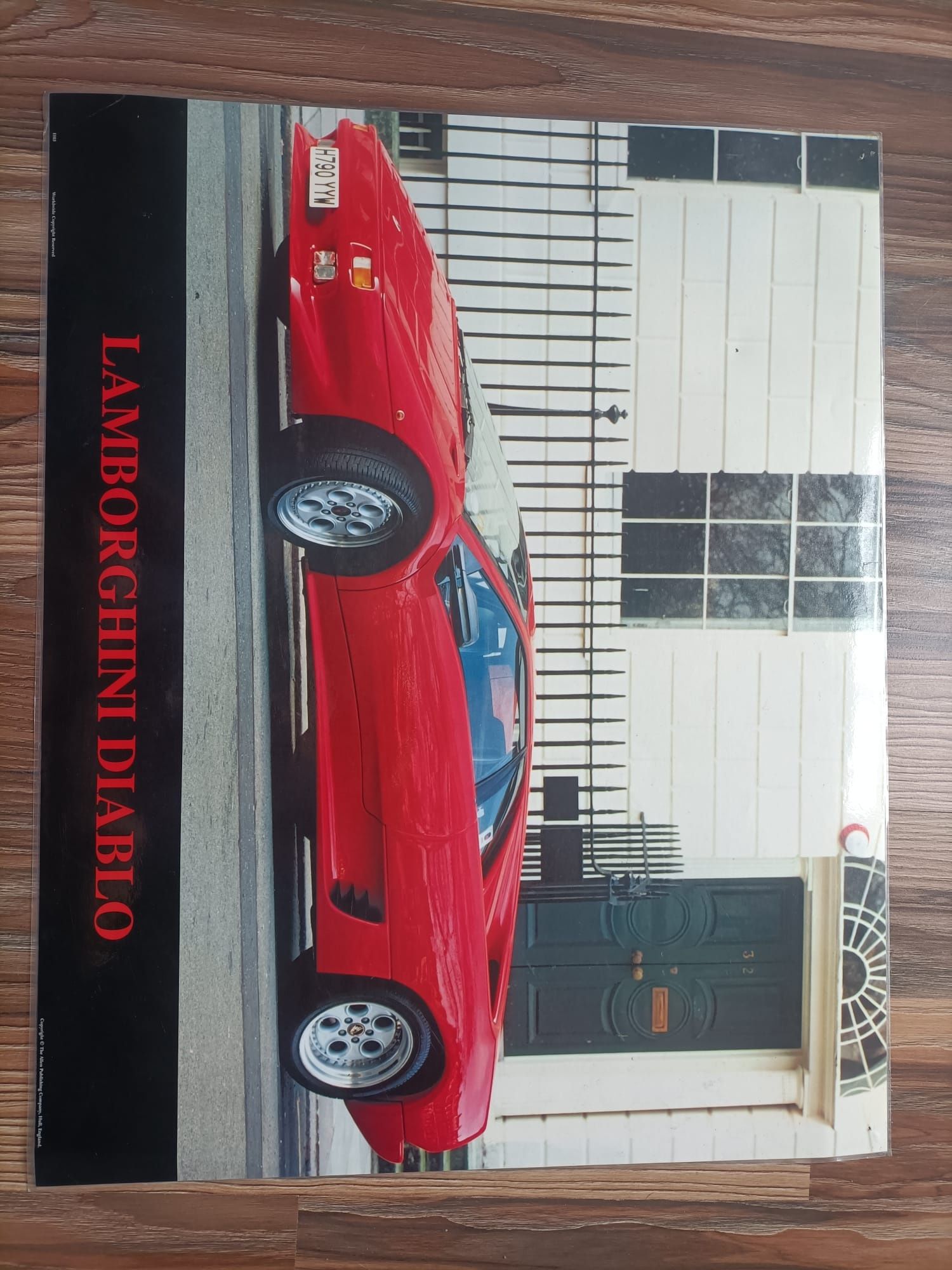 stary plakat Lamborghini diablo