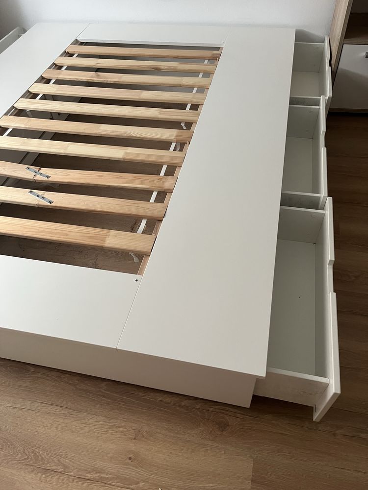 Łóżko 160x200 Ikea Nordli z 6 szufladami