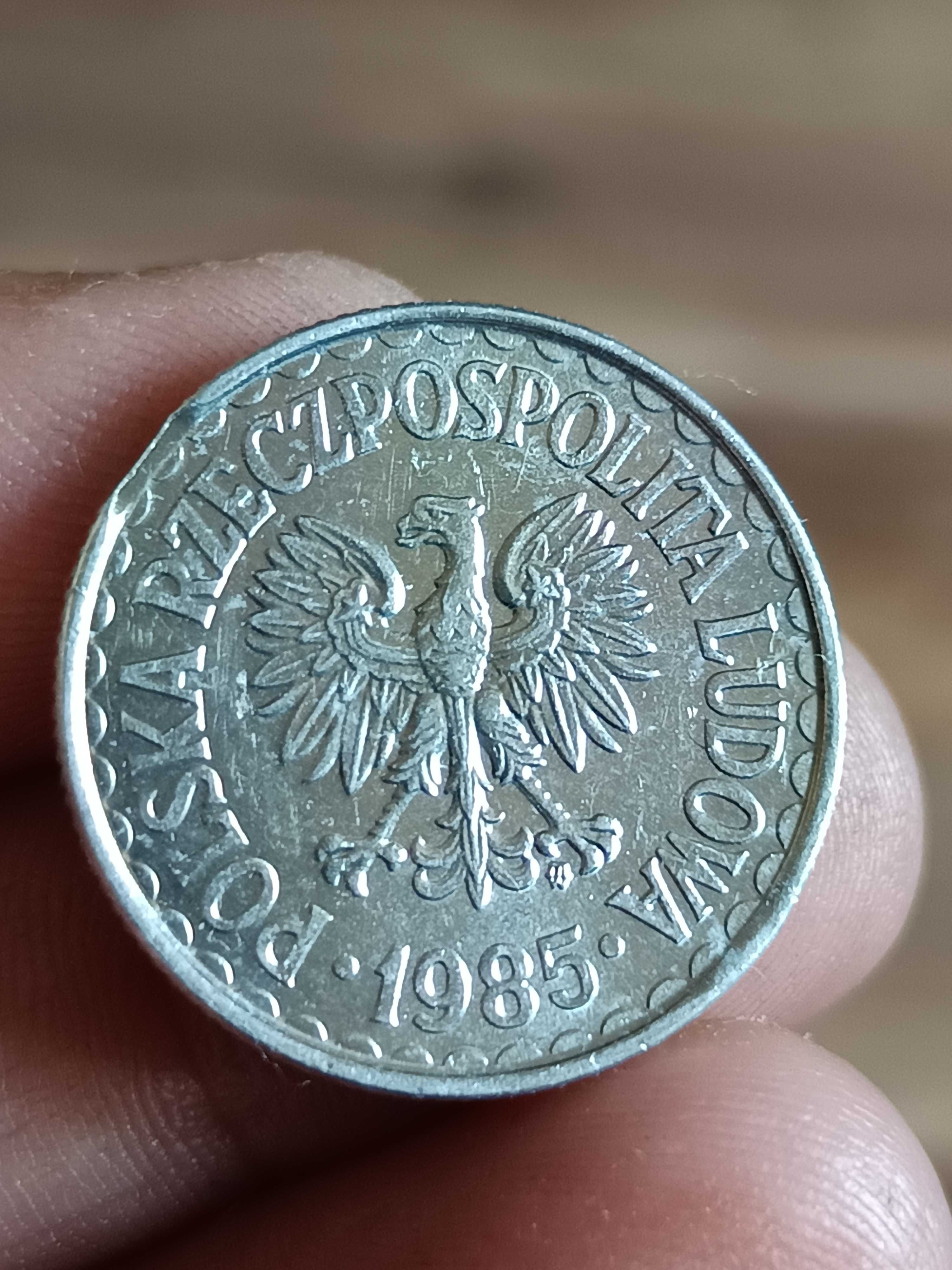 sprzedam monetę 1 zloty 1985 r końcówka blachy