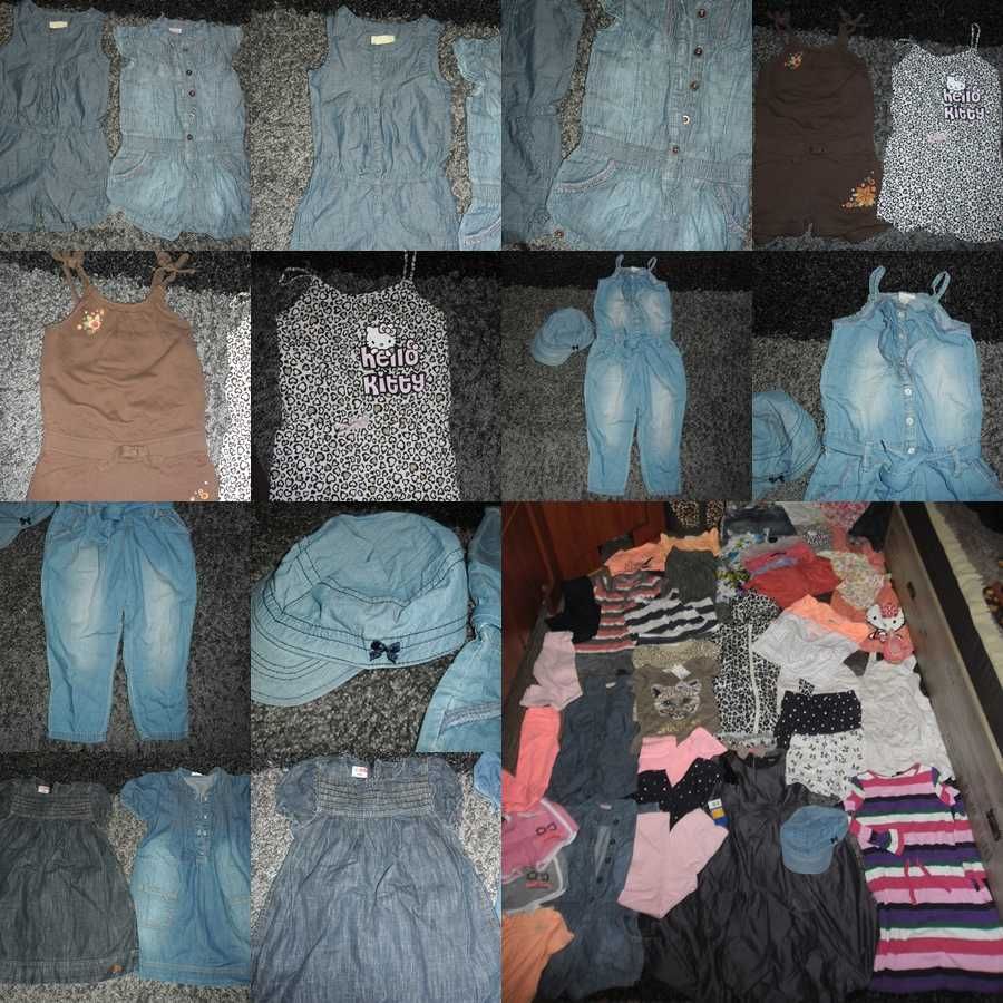 H&M,next.. PAKA firmowa DLA córci -lato 116 53 szt+gratis