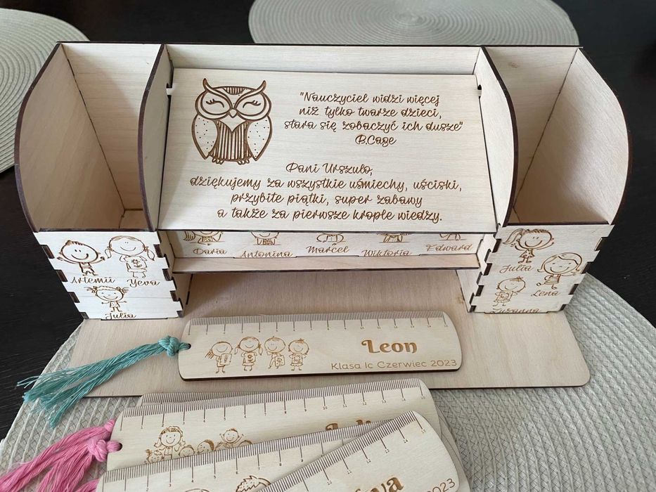 Zakończenie roku szkolnego Nauczyciel Prezent Organizer na biurko