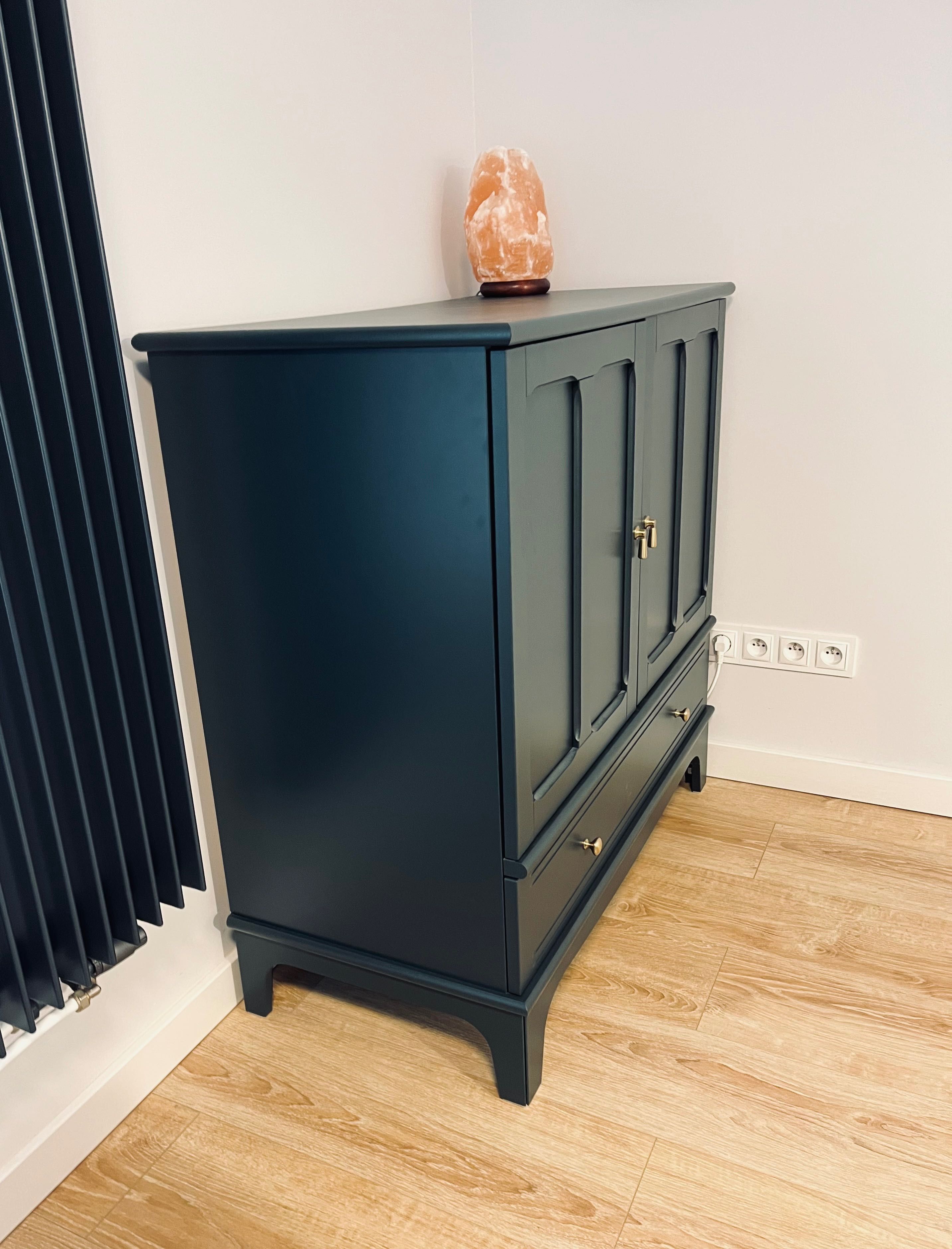 IKEA LOMMARP Szafka Komoda, ciemnoniebieski-zielony, 50x102x101 cm