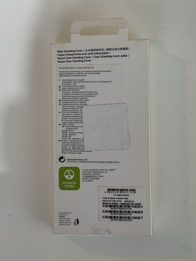 Capa Original Samsung S22 + Clear Standing Cover