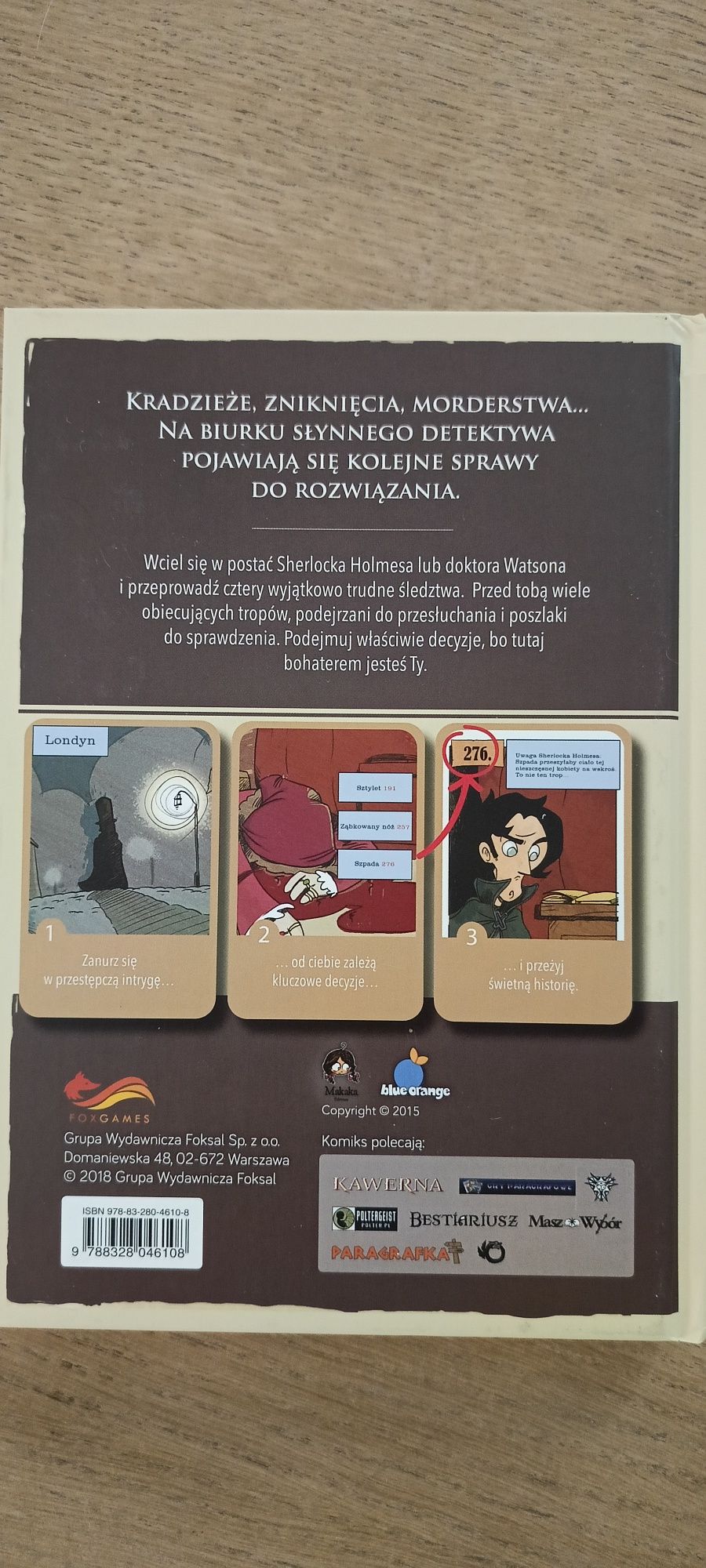 2 książki "Cztery śledztwa Sherlocka Holmesa" i "Tuzin tajemnic"