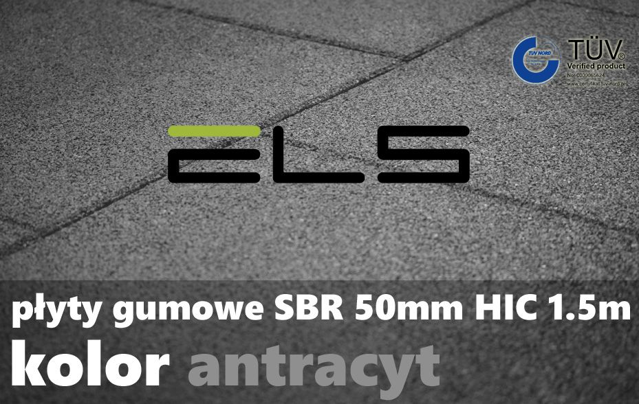 JEDNOBARWNE zielone 50mm UPAD. 1,5m PŁYTY PŁYTY gumowe na plac zabaw