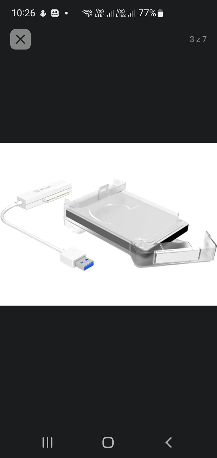 OBUDOWA ICY BOX do dysku 2.5" (USB 3.0, transparentny)