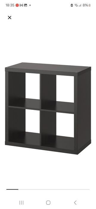 Estante kallax preta 4 nichos