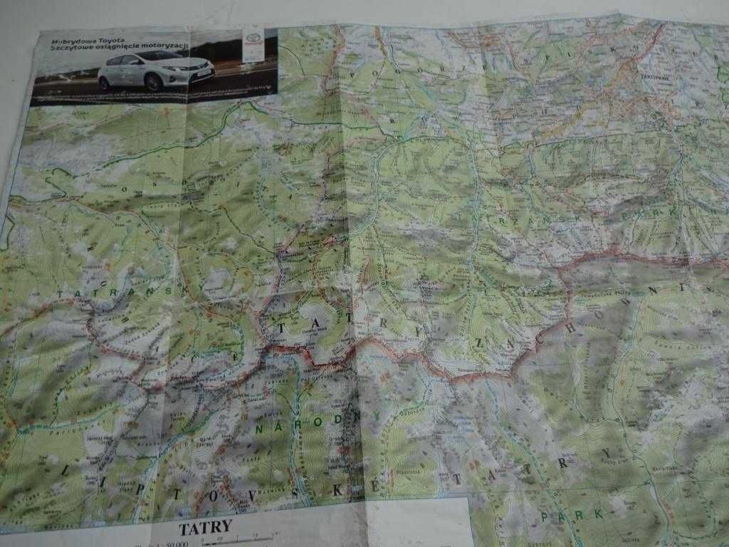 Tatry Polskie I Słowackie - Mapa Turystyczna Skala 1 D0 50 000