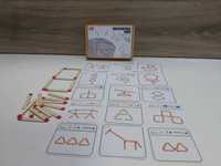 Nowa edukacyjna układanka Montessori ,drewniane zapałki ,patyczki