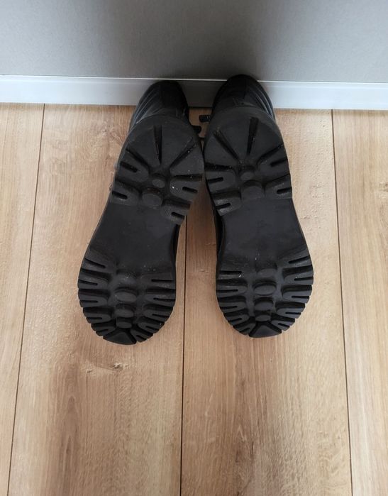 Zimowe Czarne botki 37. Klasyczne ocieplane botki damskie 37. Trapery