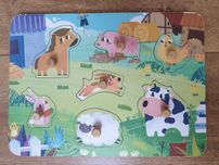 Drewniane puzzle edukacyjne zwierzątka dla dzieci