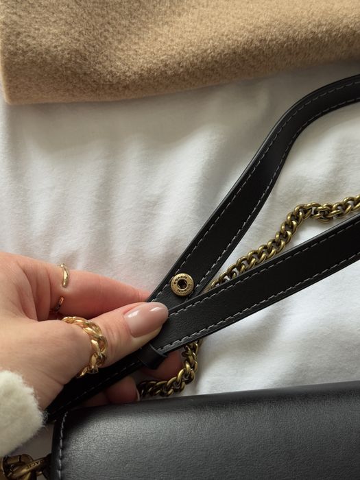 Сумка Coach Brook Flap Chain Black\Gold чорна