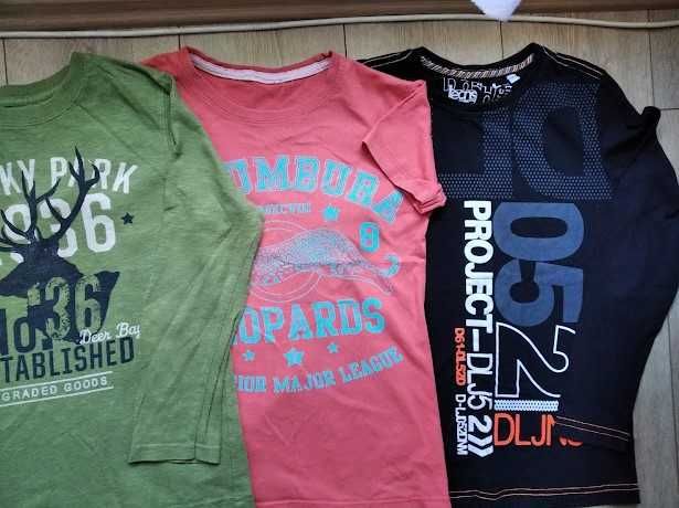 3 bluzeczki bawełniane rozm.140/146