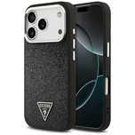 Etui Guess Glitter Triangle Logo MagSafe na iPhone 17 Pro - czarne