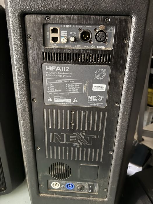 Colunas next HFA112  com 1650Wrms