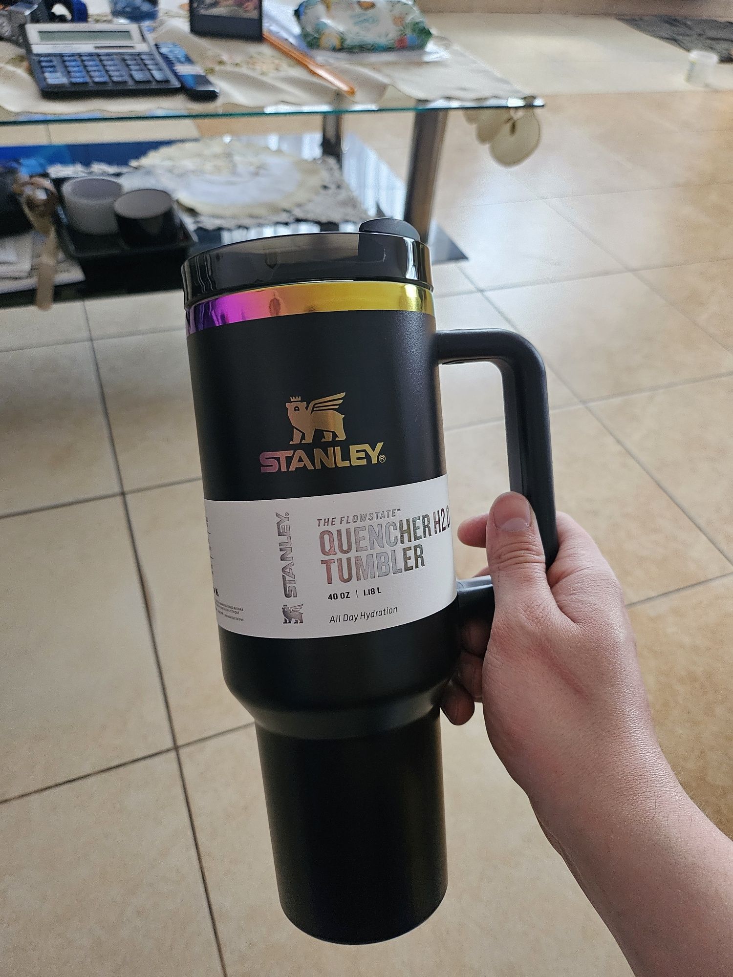 Kubek termiczny Stanley Quencher czarny chrom nowy !