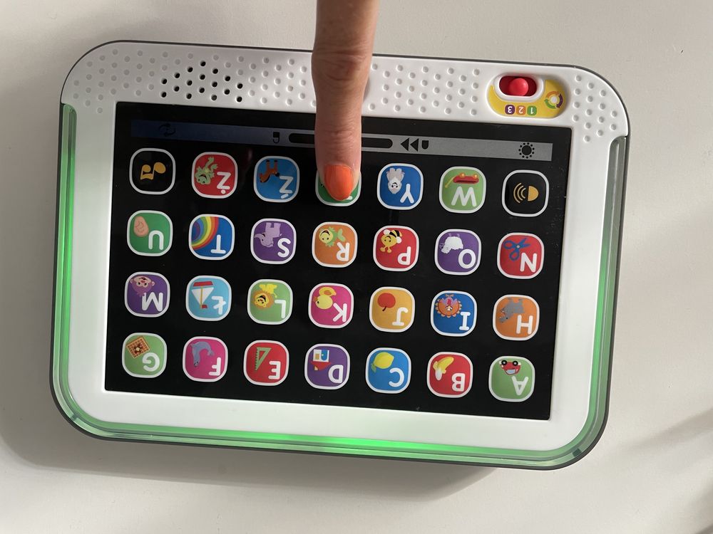 Tablet fisher-price literki dźwięki abc interaktywna zabawka